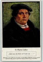 Gemälde von Karl Bauer Luther 1917 Gebrauchsspuren