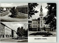 08606 O9920 Oelsnitz /Vogtl. - Neubauten Ernst Thälmann Platz Rathaus Auto