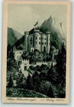 87645 W8959 Schwangau - Schloss Hohenschwangau mit Säuling