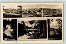 94227 W8372 Zwiesel Foto AK Blick vom Krankenhaus Falkenstein Rieslochfall Großer Arbersee