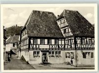 67433 W6730 Hambach an der Weinstraße Foto AK Altes Gasthaus Engel Hambacher Schloss