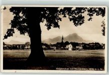 83607 W8150 Holzkirchen , Oberbay Foto AK Wendelstein 1839 m Kirche