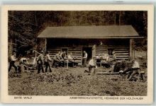 94252 W8371 Arberschutzhaus - Heimkehr der Holzhauer