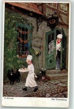Bäcker Beruf "Die Versuchung" AK Skarbina, H. 1937 Gebrauchsspuren