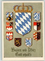 Bayern und Pfalz Entwurf: Dr. Kammermeier / München Wappen