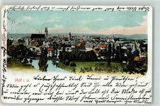 95028 W8670 Hof , Saale 1906 Gebrauchsspuren Kirche Turm
