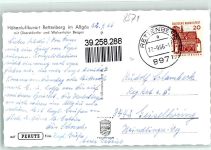 87549 W8977 Rettenberg , Oberallgäu - Oberstdorfer und Walsertaler Bergen Pfarrkirche St. Stephan