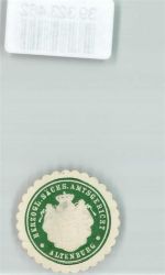 04600 O7400 Altenburg , Thür Siegelmarke Amtsgericht Sachsen Wappen Krone Grün Weiß