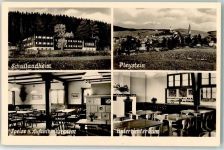 92714 W8481 Pleystein Foto AK Schullandheim Speiseraum Unterrichtsraum