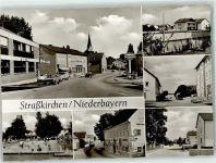 94342 W8444 Straßkirchen a d Donau - TEXACO Tankstelle Auto VW Bulli VW Käfer VW Golf Schwimmbad