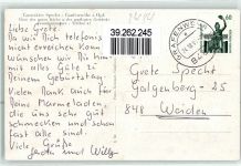 92655 W8484 Grafenwöhr - Gasthaus Specht am Marktplatz Inneres Gastraum Geweih Soldaten Lampe
