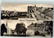 O9651 Adorf , Vogtl - Thämann Platz Freiberger Tor Johanniskirche