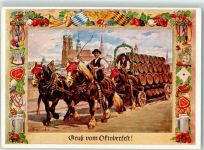 W8000 München Wiesn , Festgespann , Brauereigespann , Bier Oktoberfest