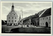 92655 W8484 Grafenwöhr - Hindenburgplatz Rathaus Kirche Auto