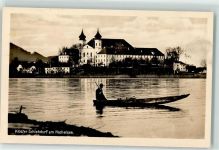 82439 W8118 Schlehdorf - Kloster Kochelsee Ruderboot Mann