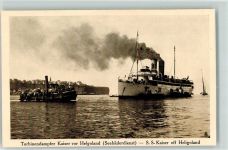 Turbinendampfer Kaiser vor Helgoland Schlepper Hamburg Amerika Linie Seebäderschiff