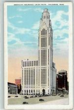 Columbus Lithographie American Insurance Union Building Ohio Auto