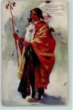 The Song of Hiawatha Tucks Küntlerkarte Oilette Postcard 1360 Hiawatha Indianer