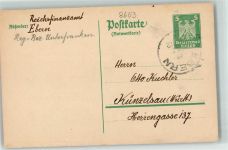 96106 W8603 Ebern Ganzsache Antwortkarte