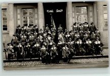 Tracht Uniform Männer Fahne Gewehr Trachten Schweden Privatfoto AK