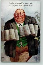 Nr. 1367 Bayern Typen Bierkrug Humor AK Schlemo, E.
