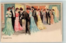 Quadrille Tanz Lithographie