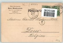 45525 W4320 Blankenstein , Ruhr 1900 Lithographie Hotel Restaurant Burg Wappen