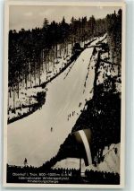 98559 O6055 Oberhof , Thüringen Foto AK Winter Hindenburgschanze