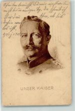 unser Kaiser Adel Kaiser Wilhelm II 1916 Künstlerkarte