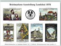 W8261 Landshut , Kr Altötting Briefmarkenausstellung 1978 Lanshuter Hochzeit 1475 Briefmarken Collage KEINE AK