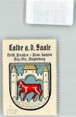 39240 O3310 Calbe - Vignette Wappen Freist. Preußen Prov. Sachsen Reg. Bez.Magdeburg