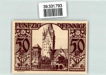 33098 W4790 Paderborn Geldschein Notgeld 50 Pfennig Paderborner Dom Domschatz