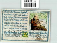 27612 W2854 Stotel Notgeldschein Notgeld 25 Pfennig HermannAllmers Garten 1894 Burg 1234