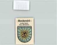 91483 W8531 Oberscheinfeld Vignette Wappen Kaffee Hag Nr. 56 ca. 1920-1940 Sonne