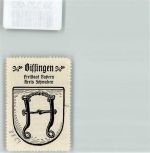 86657 W8851 Bissingen , Schwab Vignette Wappen Kaffee Hag ca. 1920-1940