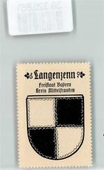 90579 W8506 Langenzenn Vignette Wappen Kaffee Hag Nr. 40 ca. 1920-1940