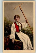 Frau Tracht Rechen Trachten Schweden