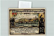 94469 W8360 Deggendorf Geldschein Notgeld 50 Pfennig Kloster Metten Bischof