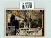 94469 W8360 Deggendorf Geldschein Notgeld 50 Pfennig Kloster Metten Bischof