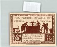 33098 W4790 Paderborn Geldschein Notgeld 75 Pfennig Brunnen Wasserträger