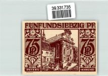 33098 W4790 Paderborn Geldschein Notgeld 75 Pfennig Brunnen Wasserträger