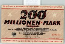 44135 W4600 Dortmund Notgeldschein Notgeld 200 Millionen Mark