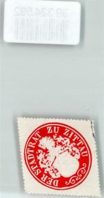 02763 O8800 Zittau Siegelmarke der Stadtrat zu Zittau