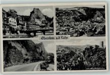 55743 W6580 Idar-Oberstein - Felsenkirche Gefallene Felsen Schloßruine