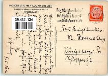 Postdampfer Stuttgart sign. R. Schmidt-Laboe Norddeutscher Lloyd 1934 Künstlerkarte