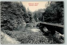 01734 O8222 Rabenau , Sachs Foto AK Rabenauer Grund Bahnlinie Signal
