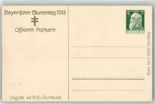 Bayerischer Blumentag 1913 sign Prof. v. Zumbusch Privatganzsache Künstlerkarte