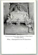 Wien 1. Bezirk, Innere Stadt Kaisergruft Sarkophag KAiserin Maria Theresia und Kaiser Franz I Sarg Kaiser Josef II Adel Österreich Foto AK