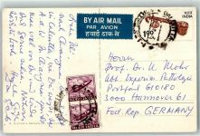 Mischfrankatur Luftpostmarke Phila Indien
