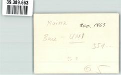 55116 W6500 Mainz a Rhein FOTO KEINE AK Rohbau Universität VW-Bulli- Pritsche Ort handschriftlich